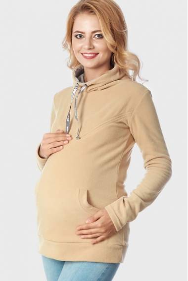 Толстовка для беременных и кормящих из флиса Olimpius, латте