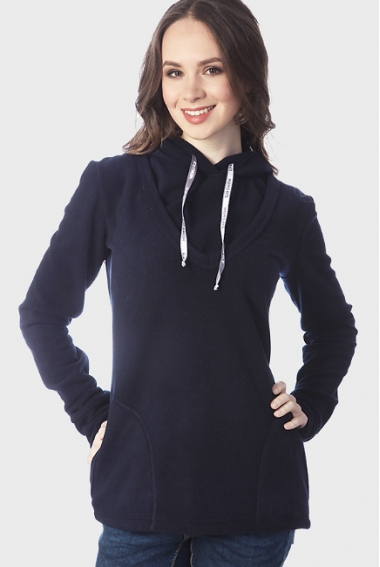 Толстовка для беременных и кормящих из флиса Discovery, синий