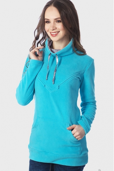 Толстовка для кормящих и беременных из флиса Olimpius, бирюзовый