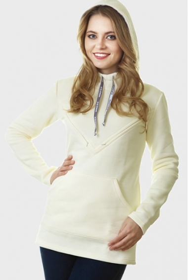 Толстовка для беременных и кормящих из футера Betty, экрю