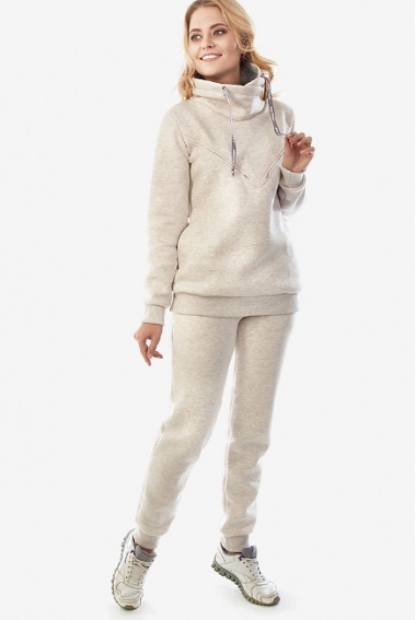 Костюм для кормящих и беременных из футера Sandra, бежевый