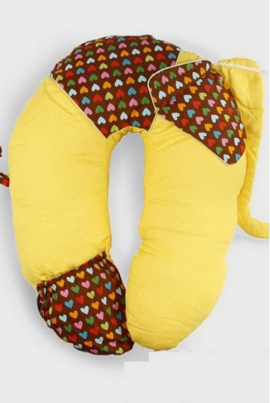 Подушка для беременных и кормящих "Слон Радостный", желтый