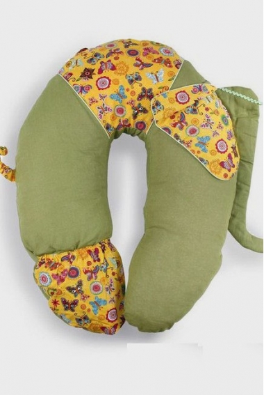 Подушка для беременных и кормящих "Слон Радостный", желтый