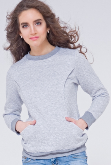 Толстовка для кормящих и беременных из капитония Diva Amelia, Nebbia