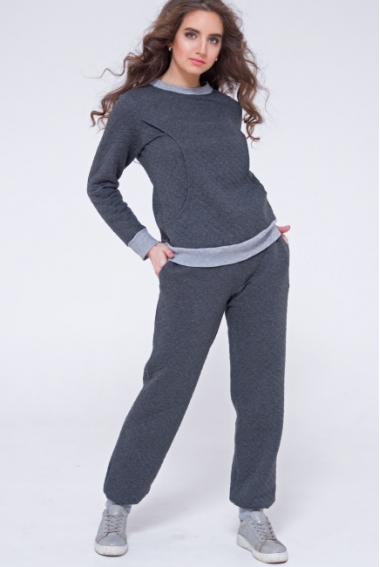 Костюм для кормящих и беременных из капитония Diva Amelia, Grafite