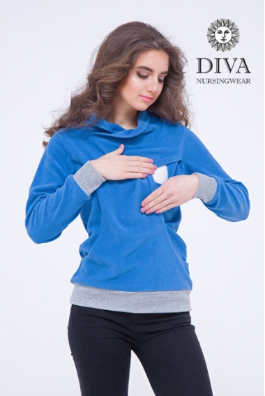 Толстовка для кормящих и беременных флисовая Diva Nursingwear, Notte