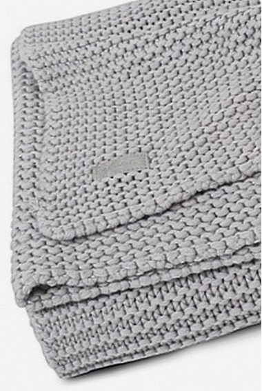 Вязаный плед для новорожденных Jollein Heavy, светло-серый