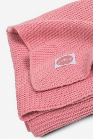 Вязаный плед для новорожденных Jollein Basic Knit, коралл, большой