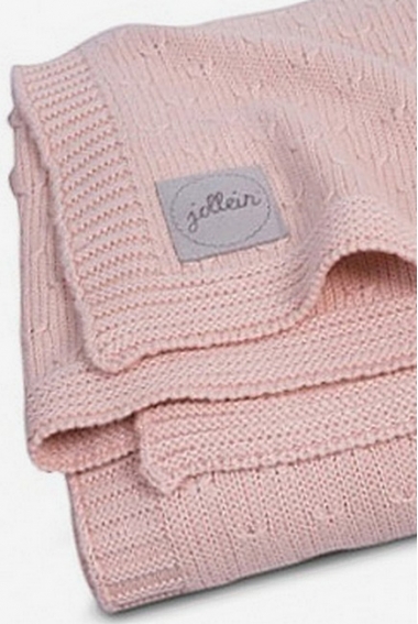 Вязаный плед для новорожденных Jollein Soft, персиковый