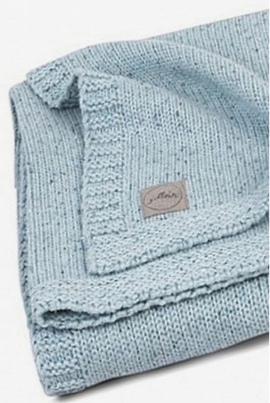 Вязаный плед для новорожденного Jollein Confetti Knit, cеро-зеленый