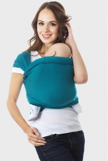 Трикотажный слинг-шарф, морская волна