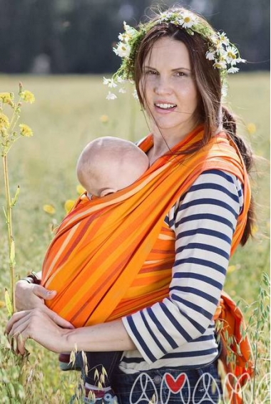 Слинг-шарф «Табатай» Амама, рыжий полосатый