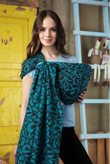 Слинг с кольцами "Птички", янтарь