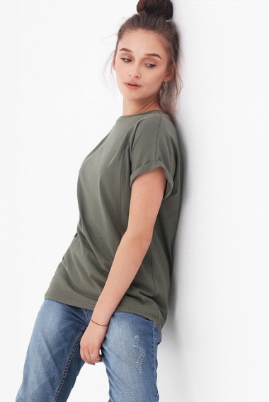 Футболка для беременных и кормящих, хаки