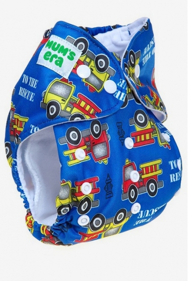 Многоразовый подгузник Mums Era, Грузовики синий (1 вкладыш)