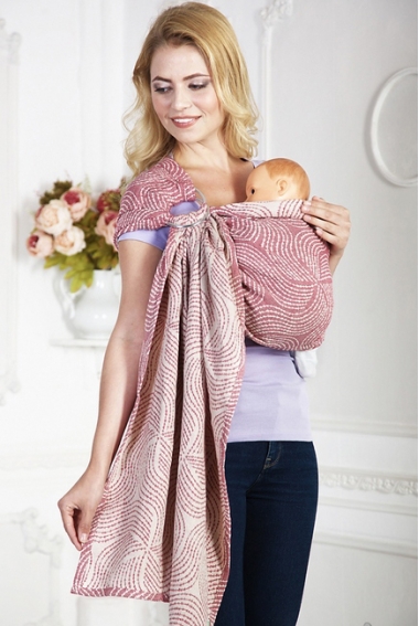 Слинг с кольцами Mums Era "Enigma", гранат