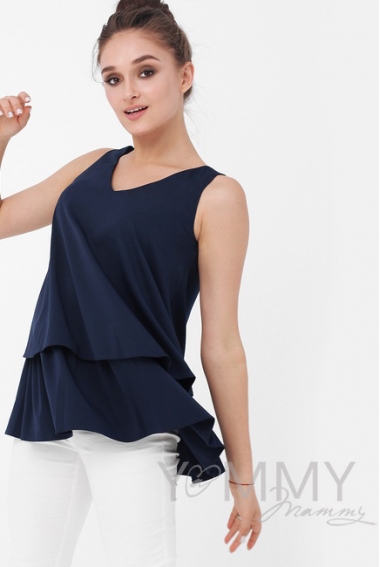 Топ для беременных и кормящих, цвет темно-синий