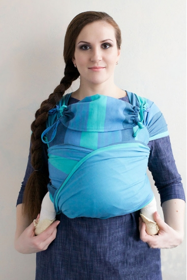 Май-слинг Tabatai бирюзовые полоски