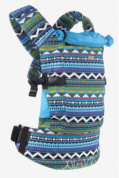 Эрго-рюкзак Light, бирюзовый орнамент