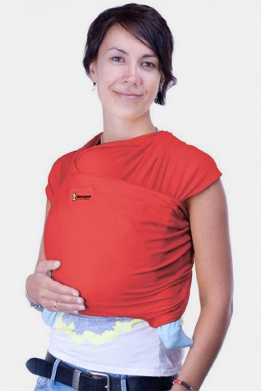 Трикотажный слинг-шарф Кенгуруша Classic, цвет коралл