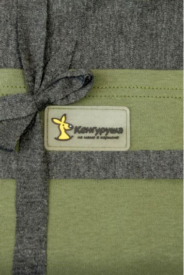 Трикотажный слинг Кенгуруша Mix, цвет графит-олива