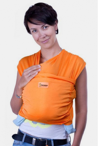 Слинг-шарф трикотажный Кенгуруша Style, апельсин