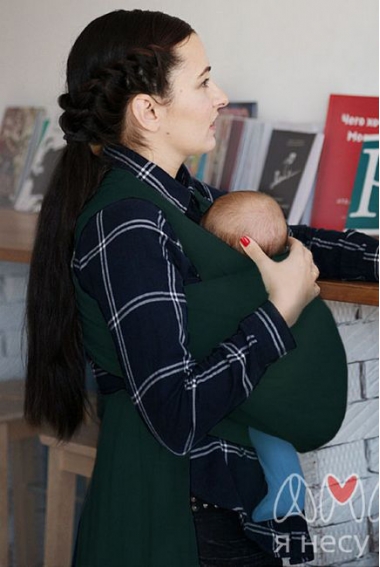 Трикотажный шарф Мотатик, цвет тенистая ель