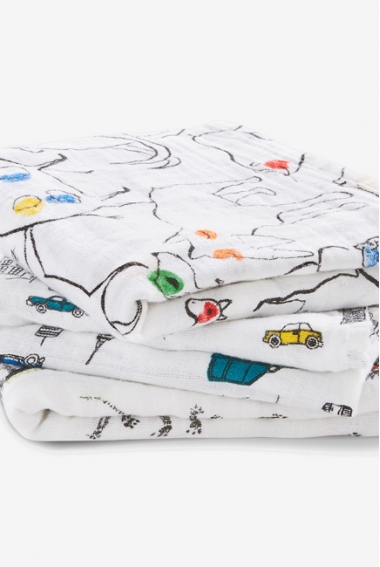 Муслиновые пеленки для новорожденных средние Aden&Anais, набор 3, Color Pop