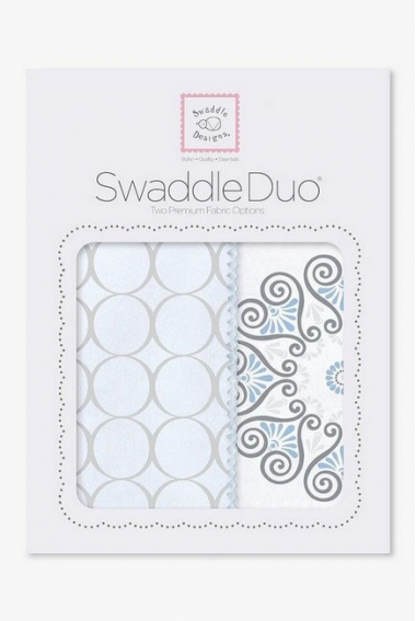 Набор пеленок SwaddleDesigns Swaddle Duo, Blue Mod Medallion