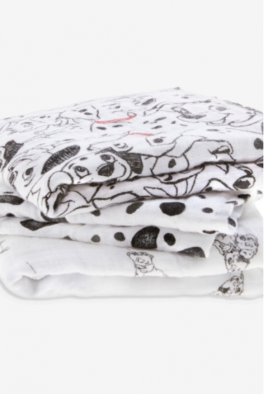 Муслиновые пеленки для новорожденных средние Aden&Anais, набор 3, Disney Dalmatians