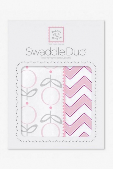 Набор пеленок SwaddleDesigns Swaddle Duo, Lolli Chevron Pink