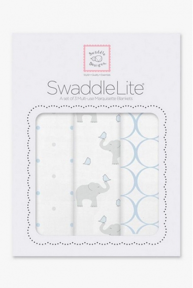 Набор пеленок SwaddleDesigns Swaddle Lite, PB Elephant/Chickies