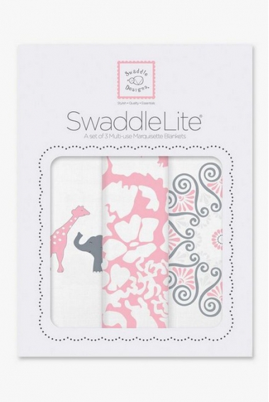 Набор пеленок SwaddleDesigns - Swaddle Lite, PP Elephant/Chickies