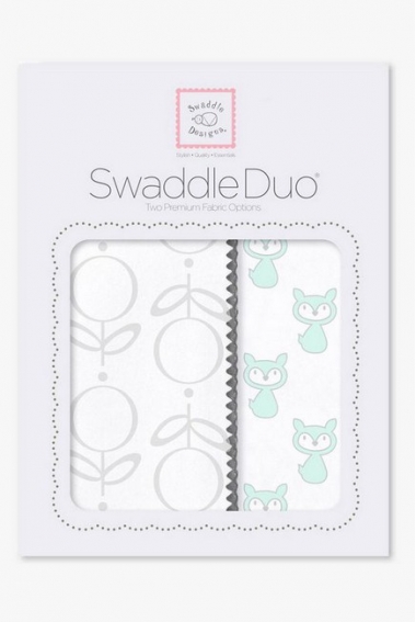 Набор пеленок SwaddleDesigns Swaddle Duo, SeaCrystal Little Fox