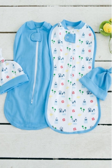 Комплект пеленок-коконов для новорожденных, Sea Beach
