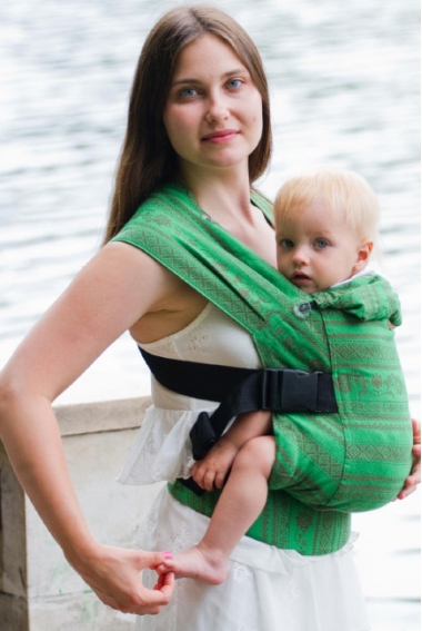 Эрго-рюкзак Karaush шарфовый с бамбуком, Forest