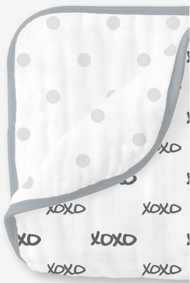Муслиновое одеяло SwaddleDesigns, Black XOXO