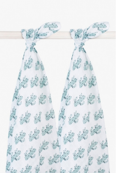 Муслиновые пеленки для новорожденных Jollein большие, Tropical Cactus