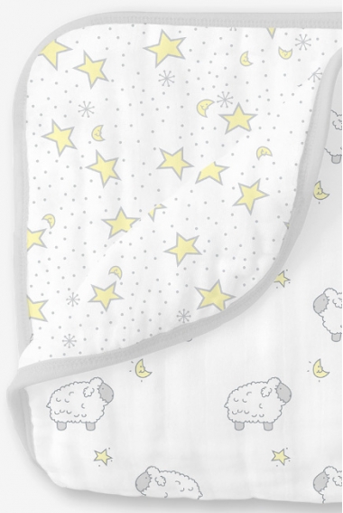 Одеяло муслиновое SwaddleDesigns, Little Lambs & Twinkle Sterling