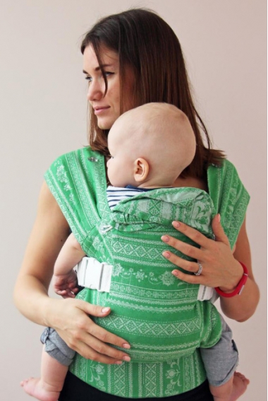 Эрго-рюкзак шарфовый с бамбуком Карауш, Mint