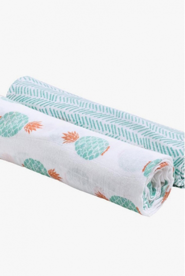 Пеленки для новорожденных из муслина Bébé au Lait, большие, Oahu/Zig-Zag