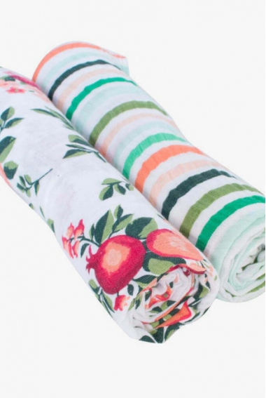 Муслиновые пеленки для новорожденного Bébé au Lait большие, Ojai/Ribbon