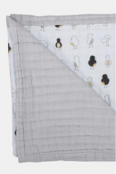 Одеяло из муслина с бамбуком Bebe au Lait, цвет Pipit and Pebble