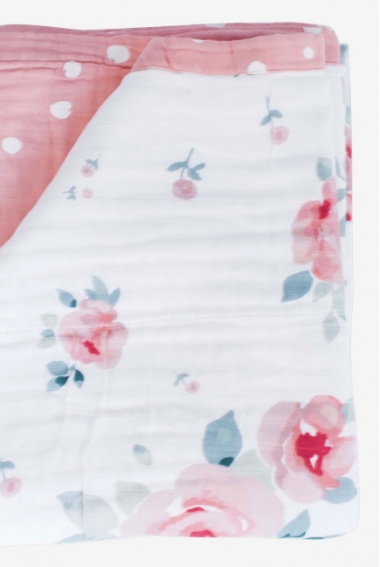 Одеяло Super Bamboo Muslin Bebe au Lait, Rosy and Dewdrops