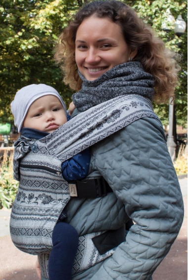 Эрго рюкзак шарфовый с бамбуком Карауш растущий, Elegance