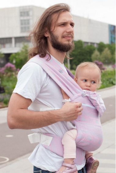 Эрго рюкзак шарфовый с бамбуком Карауш растущий, Pink