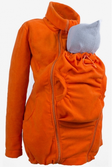 Флисовая слингокуртка и куртка для беременных, оранжевый