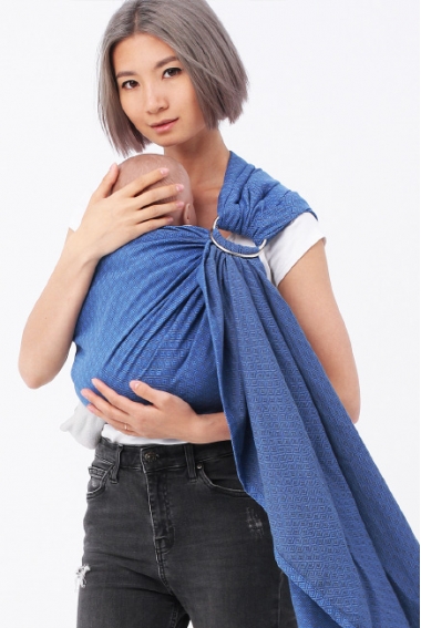 Слинг с кольцами YM, синий/серый