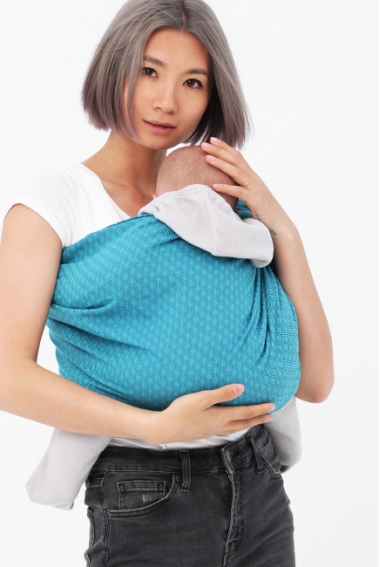 Слинг с кольцами YM, бирюза/серый