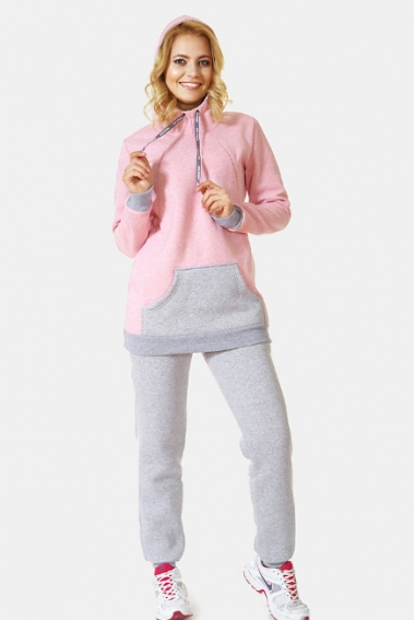 Костюм для беременных и кормящих утепленный Deya, розовый